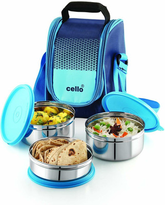 cello MF Fresh Matiz (Blue) 3 Containers Lunch Box(1000 ml, Thermoware)