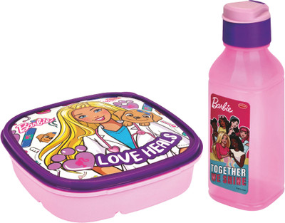 Pratap Fun time Easy(Hungry Kya easy + Fun 300 ml) Barbie 2 Containers Lunch Box(600 ml)