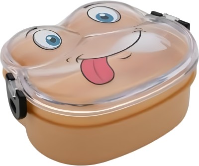 Parulenter Double Layer Froggy Shape Lunch Box with Spoon 1 Containers Lunch Box(800 ml)