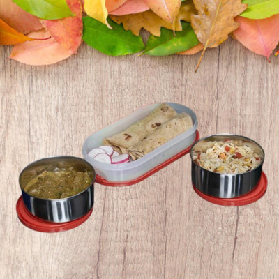 IDEAL PRIME SS2 LB_859 3 Containers Lunch Box(1000 ml, Thermoware)