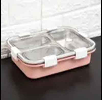 lavtoz Stainless Steel Bento Lunch Box with 3 Containers !422 & Secure Lock, 750ml 1 Containers Lunch Box(750 ml, Thermoware)