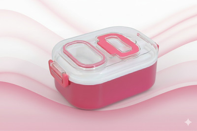 VSELL Stainless Steel Stylish Tiffin Dabba Leak Proof Lunch Box for kids, Girls, Women 3 Containers Lunch Box(800 ml, Thermoware)