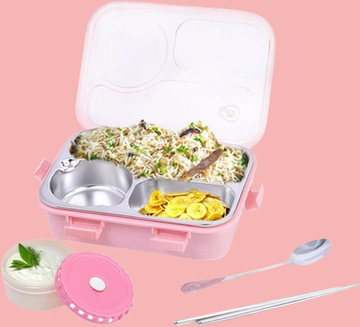 VSELL Compartment -3 Sealed Leak Proof Stainless Steel For Kid's & Adult_K103 3 Containers Lunch Box(750 ml, Thermoware)