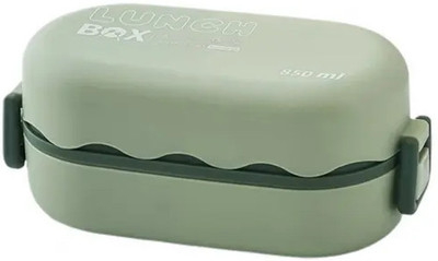 AKR BPA Lunch Box With Spoon Microwave Safe Double Layer Box 2 Containers Lunch Box(850 ml, Thermoware)