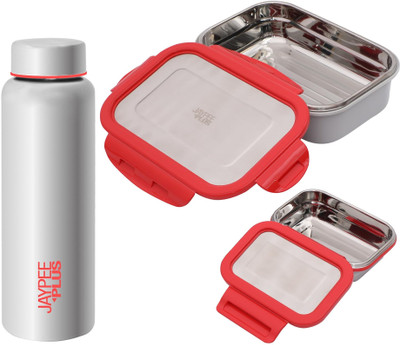 Jaypee Plus Combo of Pioneer Set Lunch Box and Bottle 2 Containers Lunch Box(600 ml)