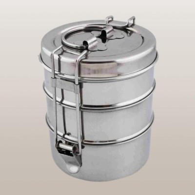 Ambit stainless steel tiffin box 3 silver -1200 ml_097 3 Containers Lunch Box(1200 ml)