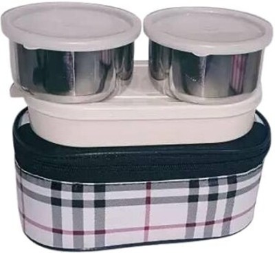A L N ALN Lunch box for school, college & office use 2 Steel and 1 plastic container 3 Containers Lunch Box(750 ml)