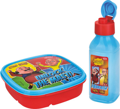 Pratap Fun time Easy(Hungry Kya easy + Fun 300 ml) Motu Patlu 2 Containers Lunch Box(600 ml)