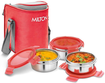 MILTON Cube 3 Lunch Box 3 Containers Lunch Box(300 ml, Thermoware)