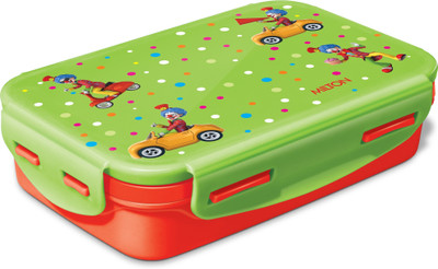 MILTON Steely Deluxe Mini Inner Steel Kids Tiffin Box, 400 ml, Red | School Lunch Box 1 Containers Lunch Box(400 ml, Thermoware)