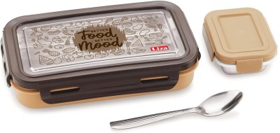Tedemel Liza Break Time Small Lunch Box Stainless Steel for School,college,office(Brown) 1 Containers Lunch Box(550 ml, Thermoware)