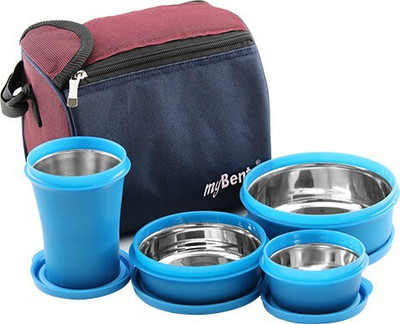 myBento S Lunch - 1180ml Bag Set (480ml, 300ml, 260ml, 140ml) 4 Containers Lunch Box(1180 ml)