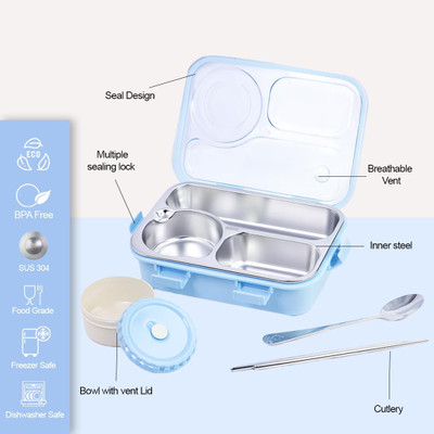 RBGIIT Food Storage Bento Box with Leakproof Lid and BPA-Free Materials 1 Containers Lunch Box(750 ml, Thermoware)