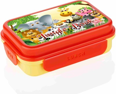 Globality JUNGLE BOOK LUNCH BOX WITH 2 CONTAINER AND 1 SPOON CUM FORK PACK OF-1 3 Containers Lunch Box(500 ml)