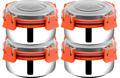 BOWLMAN Lock n Lock Orange 4 Containers Lunch Box(350 ml)