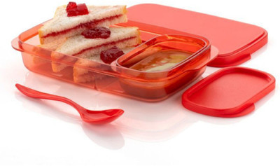 Analog Kitchenware Plastic Square Lunch box / Tiffin For School, College, Office Set Of 1 Pic 2 Containers Lunch Box(590 ml)