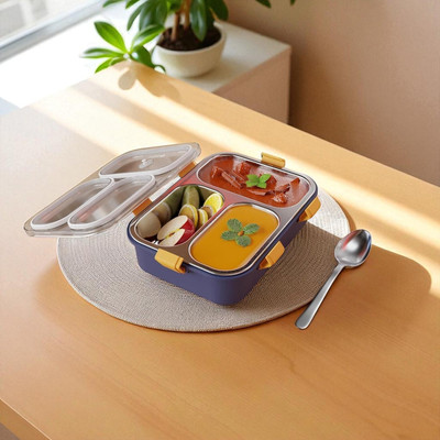 HPHCRAFTT Stainless_Steel_Lunch box_A119 3 Containers Lunch Box(1001 ml)