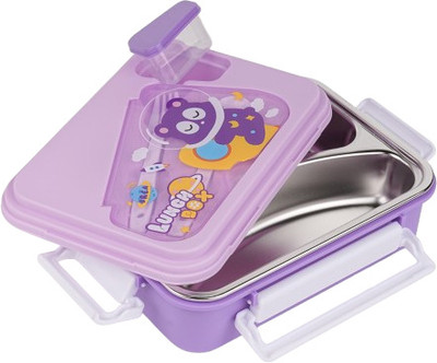 Ferio Steel Lunch Box for Kids Leak-Proof Lunch Tiffin Box for Office & School 3 Containers Lunch Box(800 ml, Thermoware)