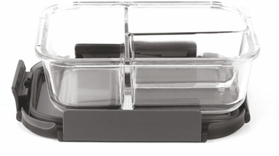 Coozico 3 Compartment Rectangular Lunch Box, Food Storage Container With Air Vent Lid 1 Containers Lunch Box(600 ml, Thermoware)