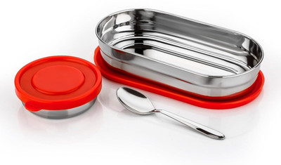 RUSHIL WERE Oval Shape 2 Container Tiffin | Lunch Box 2 Containers Lunch Box(1200 ml, Thermoware)