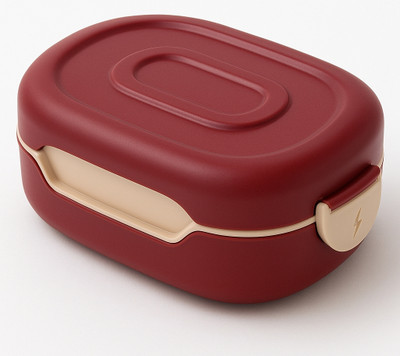 US COLLECTION maroon lunch box with water bottle 2 Containers Lunch Box(850 ml)
