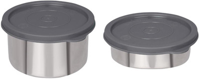 Osiya GREY Lunch Box Combo -600 ML 2 Containers Lunch Box(600 ml, Thermoware)