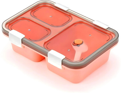 KEATON Tokyo Leak Proof Lunch Box with 3 Containers | Compact, Durable & Microwave Safe 3 Containers Lunch Box(1000 ml)