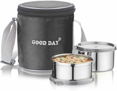 Good Day Perfect2pcs_Grey 2 Containers Lunch Box(425 ml, Thermoware)