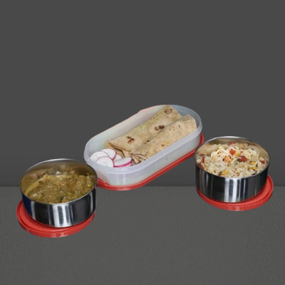 IDEAL PRIME SS2 LB_888 3 Containers Lunch Box(1000 ml, Thermoware)