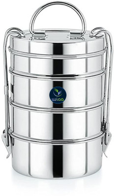wiaa Steel Sada Simple Compartment Clip Tiffin/Lunchbox 4 Containers Lunch Box(2100 ml)