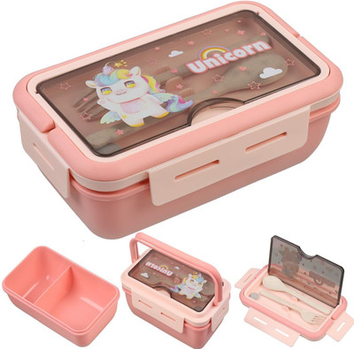 Jaxhom Lunch Box for Kids tiffin Box for School Kids school lunch box for boys and girl 4 Containers Lunch Box(750 ml)