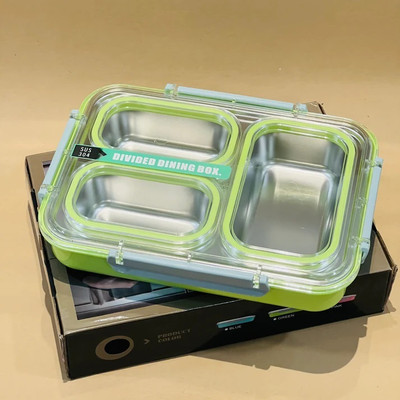 PM SELECT Bento 3 compartment lunch box leakproof airtight 3 Containers Lunch Box(1200 ml, Thermoware)