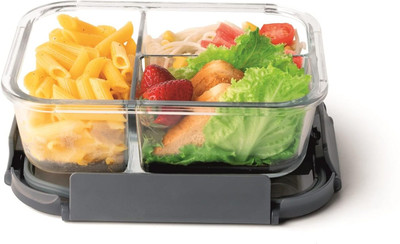 Coozico Lunch Box Microwave Safe Three Compartment Lunch Box 1 Containers Lunch Box(1000 ml, Thermoware)