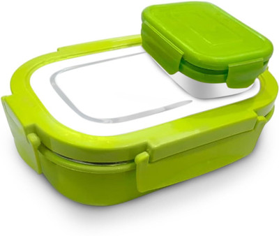 Hare Krishna Premium Leak-Proof Lunch Box with Sauce Container – BPA-Free, Dishwasher Safe 2 Containers Lunch Box(1200 ml, Thermoware)