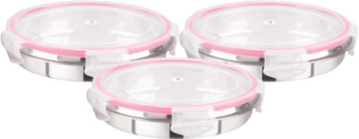 Osiya SILVER Lunch Box Combo - 1050ML 3 Containers Lunch Box(1050 ml)