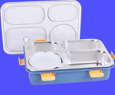 VSELL Stainless Steel Airtight Leak Proof Tiffin Box with Mini Container Inside A123 4 Containers Lunch Box(800 ml, Thermoware)
