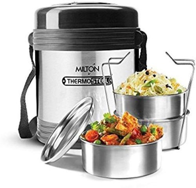 MILTON Thermosteel Legend 3 Container Stainless Steel 3 Containers Lunch Box(690 ml, Thermoware)