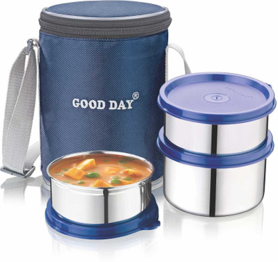 Good Day Perfect3pcs_Blue 3 Containers Lunch Box(425 ml, Thermoware)