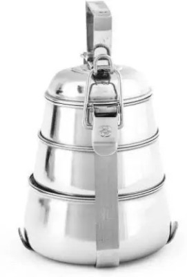 WEKTU Premium Quality Stainless Steel handi tiffin 3 container (Pack of 1) 3 Containers Lunch Box(1000 ml, Thermoware)