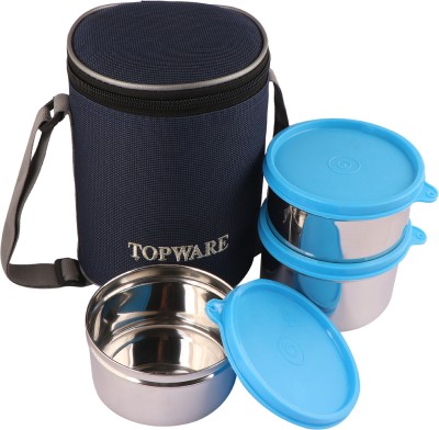 Topware EXECUTIVE STAINLESS STEEL LUNCH BOX 3 Containers Lunch Box (1200 ml) 3 Containers Lunch Box(1200 ml, Thermoware)