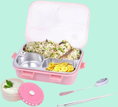 VSELL Compartment -3 Sealed Leak Proof Stainless Steel For Kid's & Adult_K062 3 Containers Lunch Box(750 ml, Thermoware)