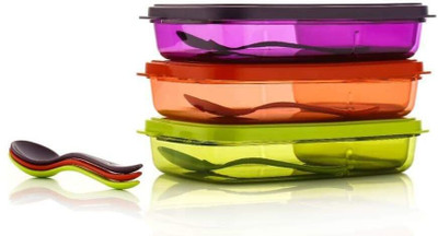 FORSQUARE Plastic Containers Lunch Box 3 Containers Lunch Box(1000 ml, Thermoware)