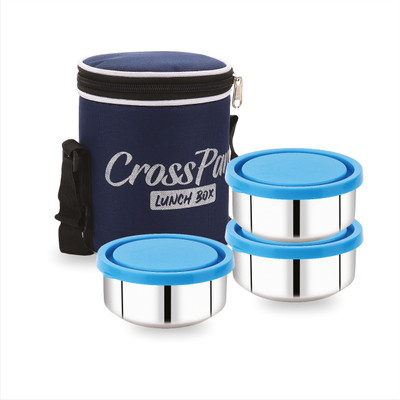 IMPERIAL EXECUTIVE STAINLESS STEEL MIRROR FINISH TIFFIN BOX 3 Containers Lunch Box(840 ml)