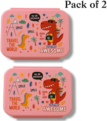 SHUBHAM INC lunchbox combo for school for boys_new 205 2 Containers Lunch Box(500 ml)