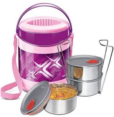 MAHANSH ECONA DELUXE STAINLESS STEEL LUNCH BOX 3 CONTAINER 3 Containers Lunch Box(780 ml, Thermoware)