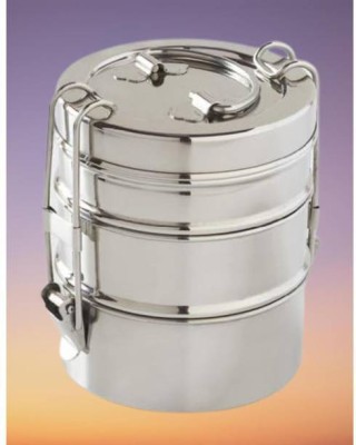 r777k Stainless Steel Strong Clip Carrier Lunch Box-36 3 Containers Lunch Box(1200 ml)