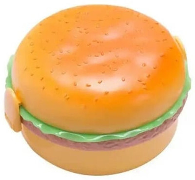 MayRa Enterprise Burger Shape Lunch Box for Kids & Adults BPA-Free Plastic 1 Containers Lunch Box(500 ml)
