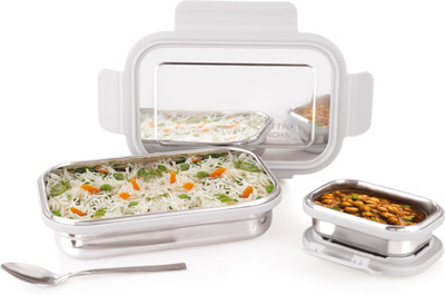 ATTRO Lunchmate Sleek & Compact Airtight Leakproof 2 Containers Lunch Box(980 ml)