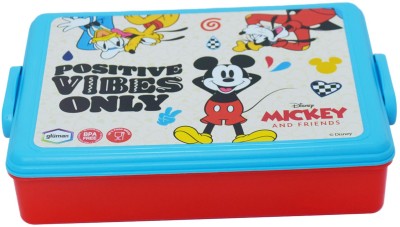 DISNEY Mickey Clip Lunch Box 600ml for Kids | BPA Free 3 Containers Lunch Box(600 ml)