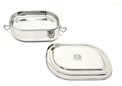 Nyra Stainless Steel Double Decker Lunch Box 1 Containers Lunch Box(600 ml)